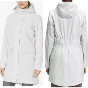 The North Face City Breeze Rain Parka II Jacket Coat Women's Small Thin Gray NEW